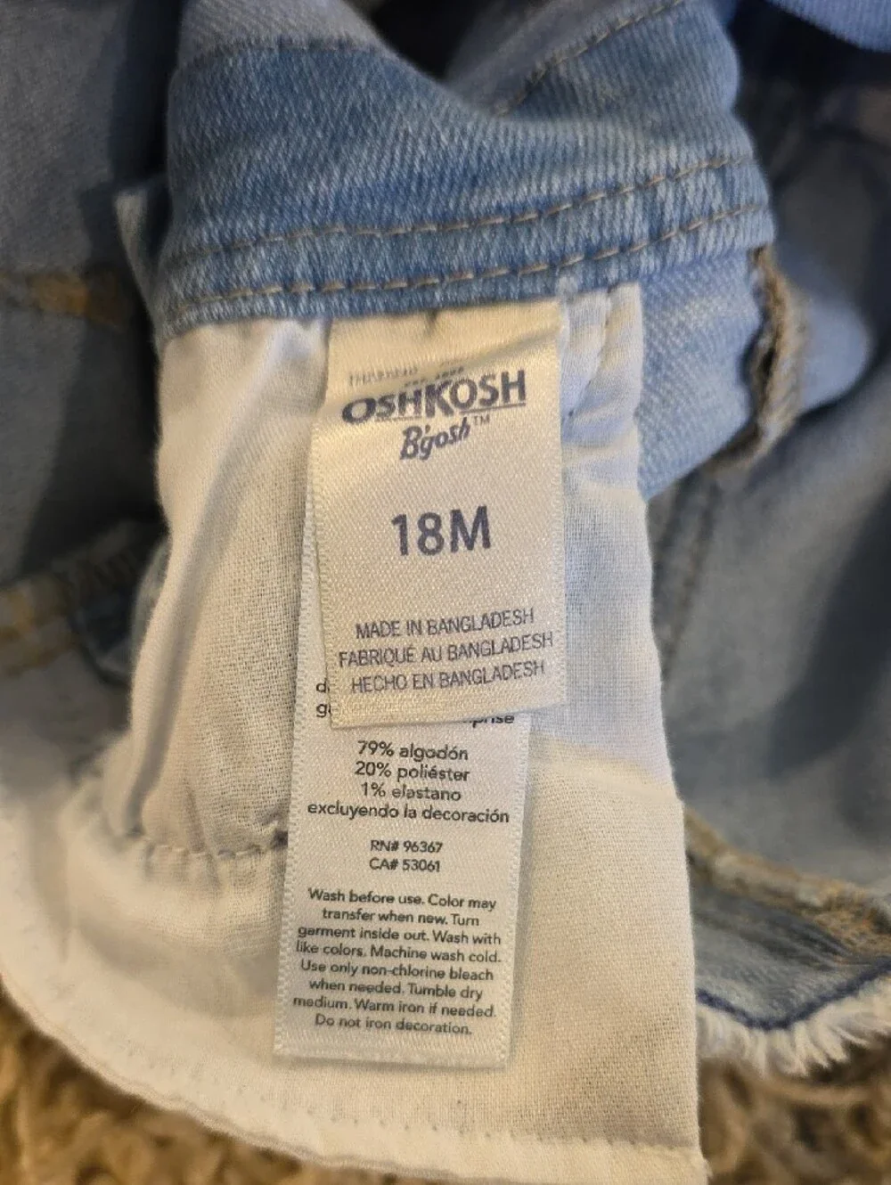 OshKosh B'gosh Light Blue Denim Kids Overall Dress